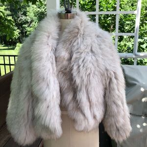Style Butler 100% blue fox real fur jacket